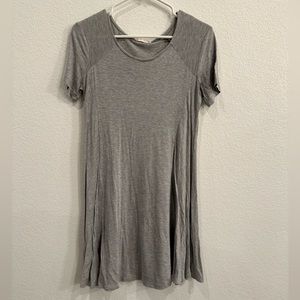 Heathered gray shift dress